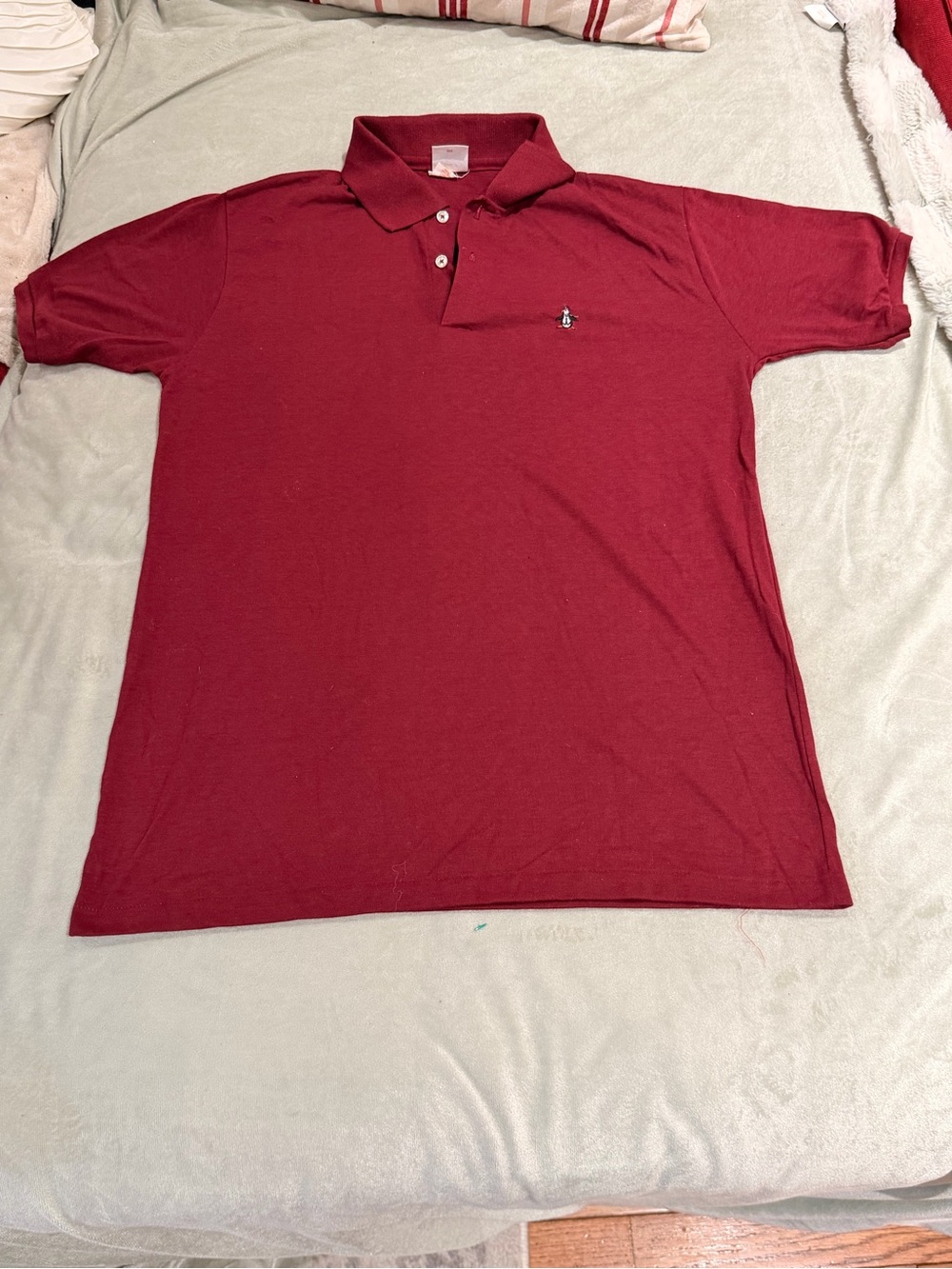 1980s Munsingwear Penguin Grand Slam Red Polo Shirt Made in the USA-Size Large